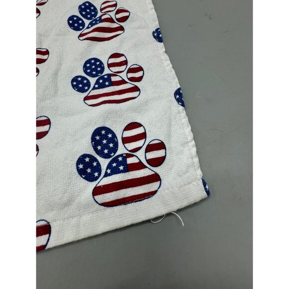 Debora Connolly Design Patriotic Paw Print Kitchen Hand Towel Used READ - Picture 4 of 7